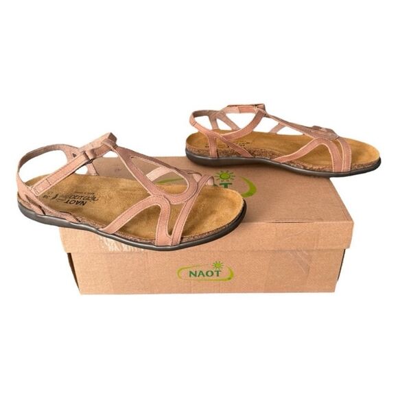 Naot Dorith Latte Brown Leather Sandal Size 38 U.S. Size 7 - Picture 4 of 12